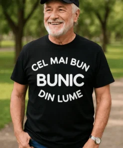 Tricou amuzant Cel mai bun bunic cu mesajul CEL MAI BUN BUNIC DIN LUME