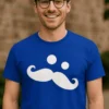 Tricou amuzant cu mustață, design haios pentru cadou