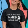 Tricou amuzant După gin cu nume personalizat, cadou haios cu mesaj despre gin