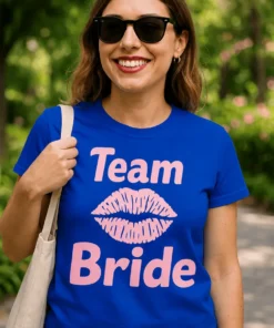 Tricou amuzant Echipa miresei cu imprimeu Team Bride