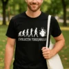 Tricou amuzant Evoluția toboșarului, cadou haios pentru toboșari și iubitori de muzică