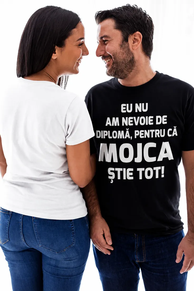 Tricou amuzant Fără diplomă cu nume personalizat, cu mesaj haios și nume ales de tine