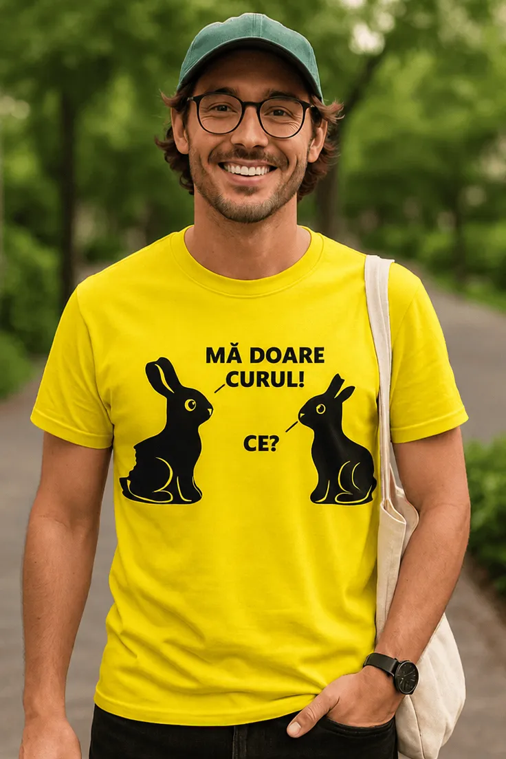 Tricou amuzant Iepurași de Paște obraznici cu design haios de sărbători