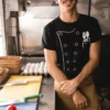 Tricou amuzant Jachetă de bucătar cu imprimeu CHEF о