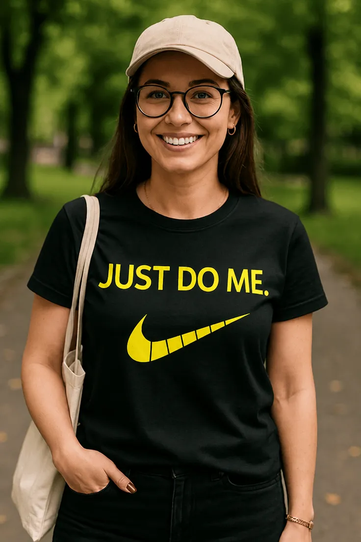 Tricou amuzant Just do me zâmbet cu mesajul JUST DO ME..