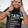 Tricou amuzant listă tati perfect cu mesaj pentru cadou de tată