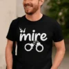 Tricou amuzant Mire cu cătușe pentru cadou haios de nuntă
