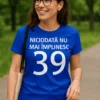 Tricou amuzant Niciodată 39 din nou cu mesaj aniversar haios pentru cadou