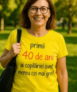 Tricou amuzant Primii 40 de ani ai copilăriei, cadou haios cu mesaj nostalgic