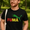 Tricou amuzant rasta fumă cu imprimeu colorat și textul FUMĂ