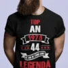 Tricou amuzant Top an legendă cu mesajul TOP AN 1978 44*** DE ANI DE CÂND SUNT LEGENDĂ