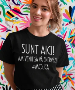 Tricou amuzant Vă enervez cu nume personalizat, cu mesaj haios imprimat pentru cadou