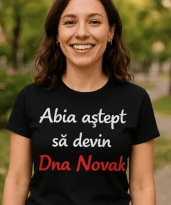 Tricou amuzant Viitoare doamnă cu nume personalizat pentru cadou haios de logodnă sau petrecere
