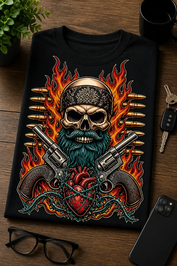 Tricou amuzant – Tricou Colorful Tattoo Vintage – tricou amuzant cu mesaj