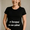 Tricou de gravidă A început cu un sărut, cadou pentru anunțul sarcinii sau zi de naștere
