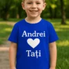 Tricou pentru copii Tati cu nume personalizat, cu design Andrei Tati